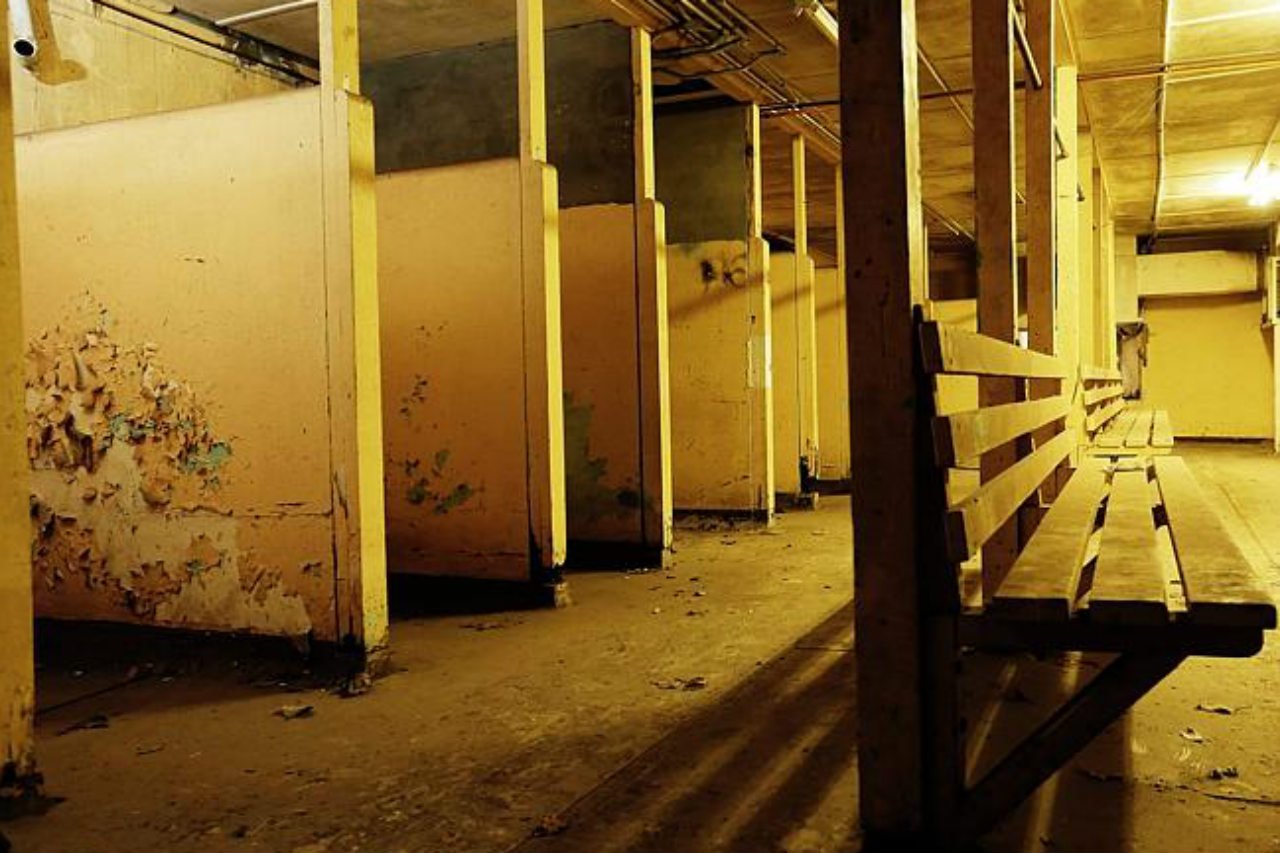 Run down locker room