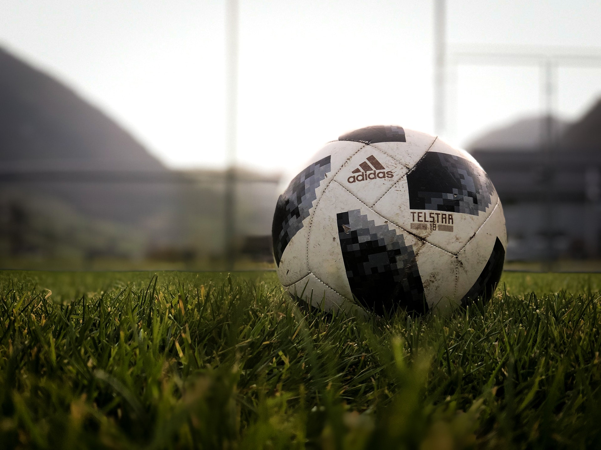 soccer ball in an empty field