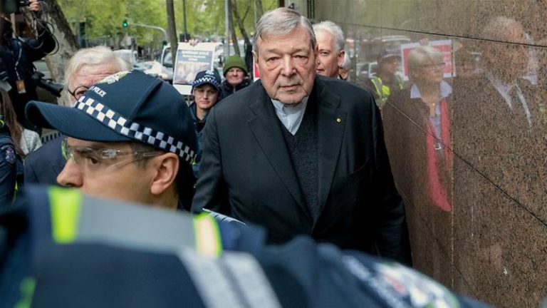 george pell leaving court