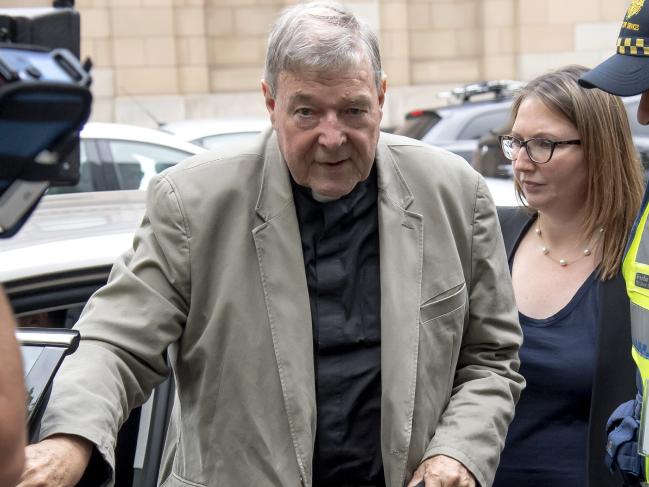 george pell leaving court