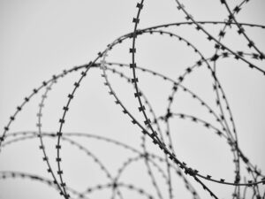 close-up of fence
