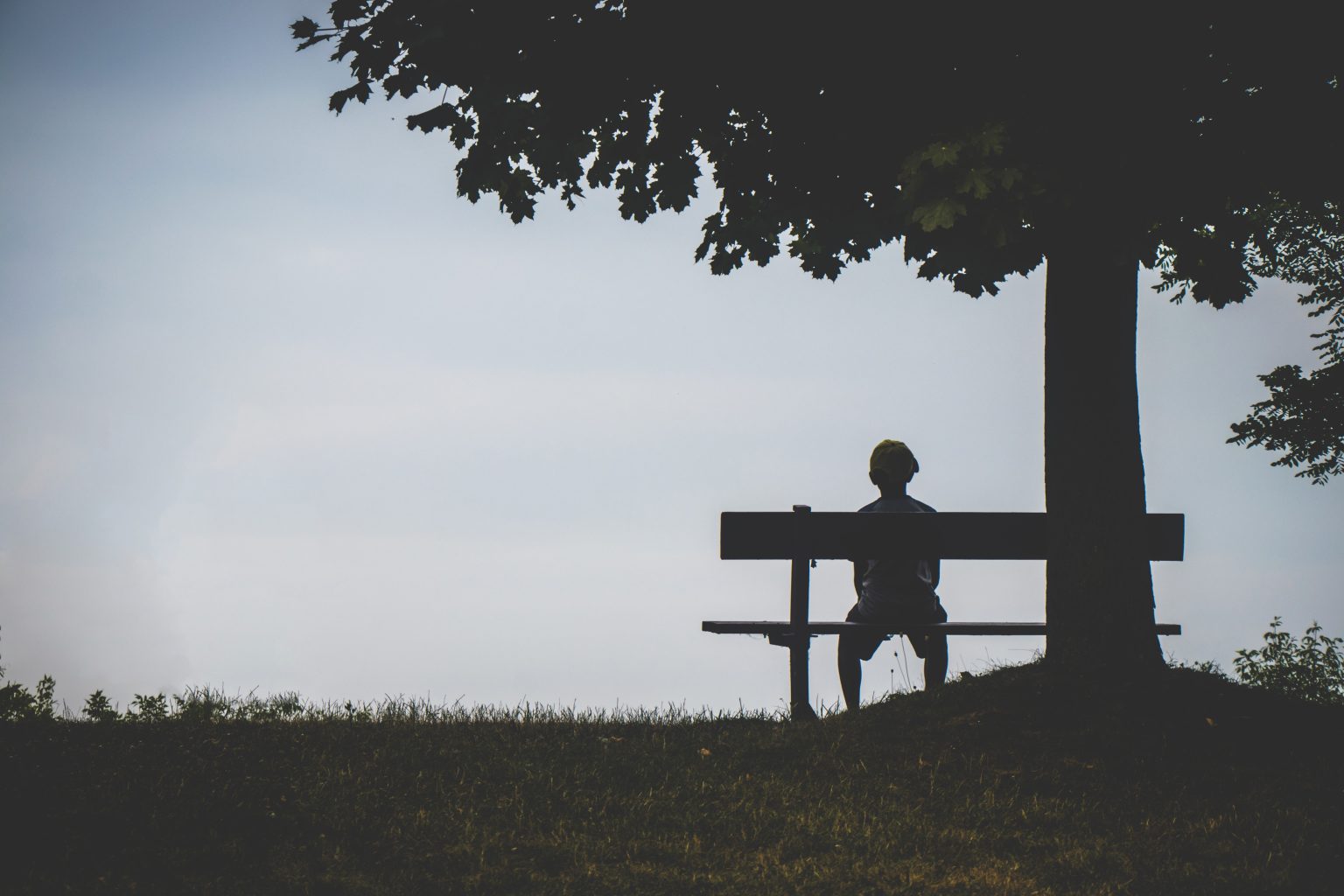 child sitting alone