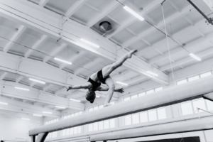 girl on the balancing beam