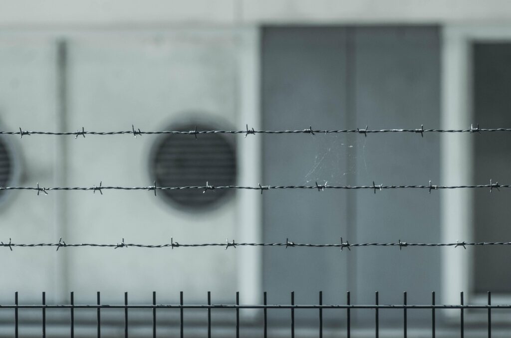 barbed wire fence